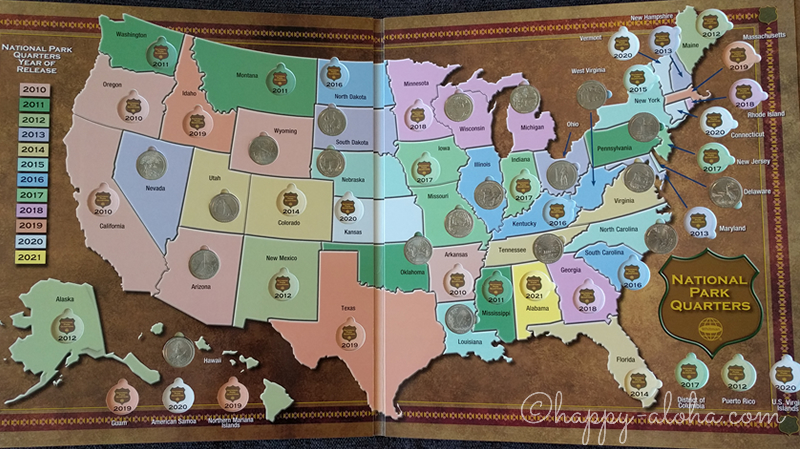 Statehood Quarters Map