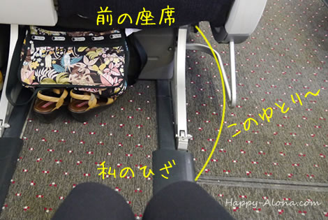 ビジネスクラスのシート
